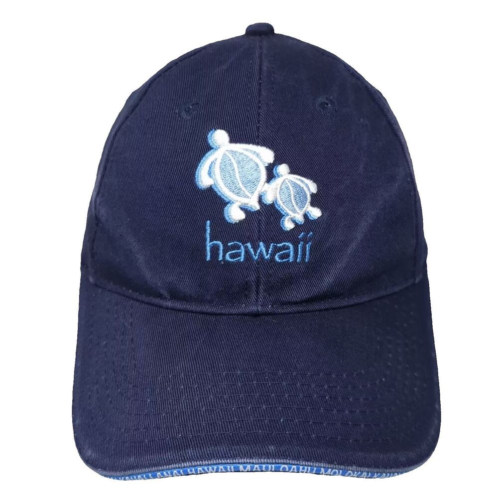 Surfware Blue Hawaii Baseball Cap Sea Turtle Embroidered Adjustable Hat One Size